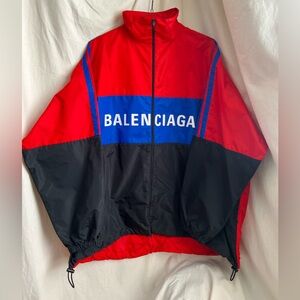 Balenciaga Ripstop Oversized Track Jacket Windbreaker Sz 44 EU